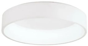 Eglo Marghera 1 Μοντέρνα Μεταλλική Πλαφονιέρα Οροφής με Ενσωματωμένο LED σε Λευκό χρώμα 39287