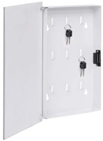 vidaXL Κλειδοθήκη με Μαγνητικό Πίνακα Λευκή 30 x 20 x 5,5 εκ.