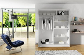 Ντουλάπα Westa VI συρόμενη-Leuko - 150.00Χ58.00Χ200.00cm