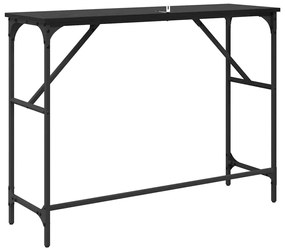 vidaXL Τραπέζι κονσόλας Μαύρη Οξυά 100 x 32 x 75 εκ Επεξεργασμένο ξύλο