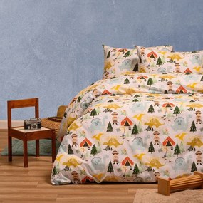 Σεντόνια Παιδικά Explorer (Σετ 3τμχ) Red Melinen Μονό 170x270cm 100% Βαμβάκι