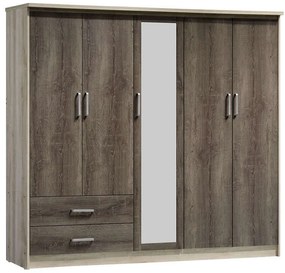 Ντουλάπα Ρούχων Olympus Castillo-Toro 198X57X183Cm 123-000024 Five Door Μελαμίνη