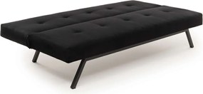 Τριθέσιος Καναπές Κρεβάτι Μαύρο NILUNE 64x180x78