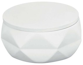 Βάζο Για Βαμβάκι Crackle Jar 8046 10,5x6,0cm White Kleine Wolke Πολυρεσίνη