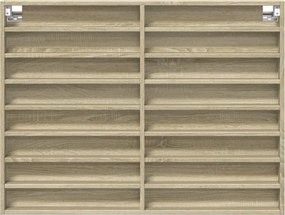 vidaXL Βιτρίνα Χρώμα Sonoma Δρυς 100x8,5x75 εκ. από Επεξεργασμένο Ξύλο