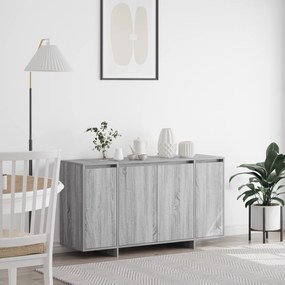 vidaXL Γκρι πλαϊνό γραφείο Γκρι Sonoma Επεξεργασμένο ξύλο 135 x 41 x 75 εκ
