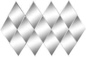 Τοίχο καθρέφτη DKD Home Decor Μαύρο Σύγχρονη Ρόμπος 120 x 2 x 80 cm
