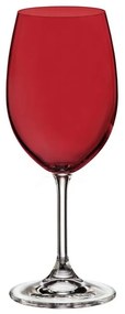 Σετ 6τεμ. Ποτήρια Κολωνάτα Νερού 450ml SYLVIA RED - Crystal Bohemia