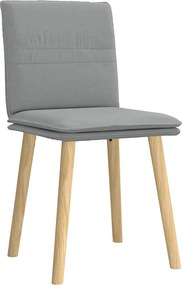 vidaXL Καρέκλες Τραπεζαρίας 2 τεμ Ανοιχτό Γκρι Υφασμάτινες