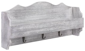 vidaXL Κρεμάστρα Τοίχου Γκρι 50 x 10 x 23 εκ. Ξύλινη