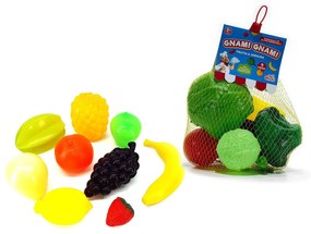 Παιχνίδι Φρούτα Και Λαχανικά Πολύχρωμο Πλαστικό Σε 2 Ποικιλίες 30cm Σετ 9Τμχ Για 3  Ετών