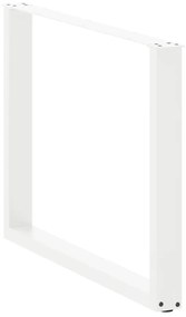 vidaXL Πόδια Τραπεζαρίας σε Σχήμα U 3 τεμ. Λευκά 100x(72-73) εκ. Ατσάλι