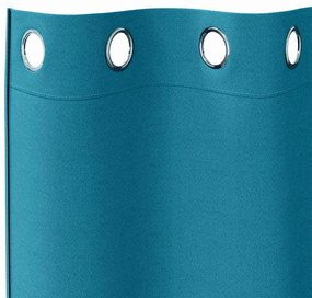 vidaXL Κουρτίνες με κουρτίνες 2 pcs Τιρκουάζ 140x140cm Πολυεστέρας