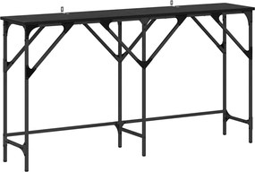 vidaXL Τραπέζι κονσόλας Μαύρη Οξυά 140 x 29 x 75 εκ Επεξεργασμένο ξύλο