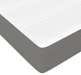 Κρεβάτι Boxspring με Στρώμα Σκούρο Γκρι 140x190 εκ. Υφασμάτινο - Γκρι