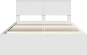 vidaXL Σκελετός Κρεβατιού Λευκό 140 x 200 cm Επεξεργασμένο Ξύλο