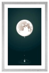 Αφίσα με παρπαστού Μαγευτικό φεγγάρι - 30x45 black