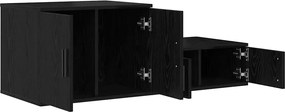 vidaXL Ντουλάπι αποθήκευσης 2 pcs Μαύρη Οξυά 108 x 41 x 40 εκ