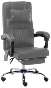 vidaXL Πολυθρόνα Γραφείου Μασάζ Ανθρακί από Συνθετικό Δέρμα
