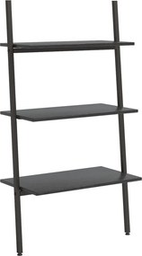vidaXL Ραφιέρα Κεκλιμένη 3 Επιπέδων Μαύρη 64x34x116 εκ.
