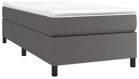 Πλαίσιο Κρεβατιού Boxspring Γκρι 90x200 εκ. Συνθετικό Δέρμα - Γκρι