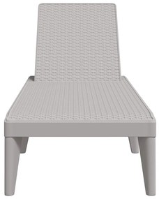 vidaXL Ξαπλώστρα Γκρι 186 x 60 x 29 από Πολυπροπυλένιο