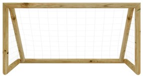 vidaXL Τέρμα Ποδοσφαίρου με Δίχτυ 160x80x100 εκ. Εμποτισμ. Ξύλο Πεύκου
