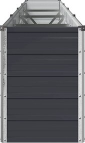 vidaXL Υψωμένο Κρεβάτι Κήπου Ανθρακί 320 x 40 x 55 εκ.