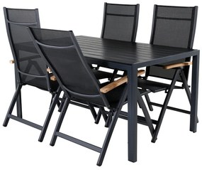 Σετ Τραπέζι και καρέκλες Dallas 3141, Polyξύλο, Μέταλλο, Ύφασμα | Epipla1.gr