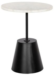 Βοηθητικό Τραπέζι DKD Home Decor Μαύρο Λευκό Μέταλλο Μάρμαρο 40 x 40 x 50 cm