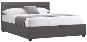 Επενδυμένο Κρεβάτι Molito Διπλό με Αποθηκευτικό χώρο Ύφασμα Ανθρακί 160x200εκ. 168x214x91 εκ.