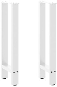 Πόδια Κονσόλας 2 τεμ. Λευκά 28x(72-73) εκ. Ατσάλι