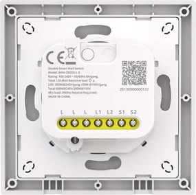 SONOFF MINI-ZB2GSL-E Διακόπτης τοίχου ZigBee δύο καναλιών χωρίς nat.
