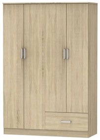 Four-leaf wardrobe Karter sonoma melamine 121x48x180cm 121x48x180 εκ.