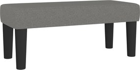 vidaXL Κρεβάτι Boxspring με Στρώμα Σκούρο Γκρι 90x200 εκ. Υφασμάτινο
