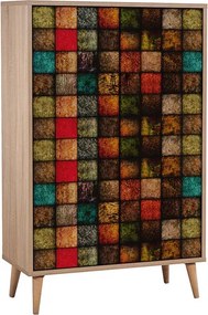 Παπουτσοθήκη - ντουλάπι Soho Megapap χρώμα sonoma 80x36x127εκ.