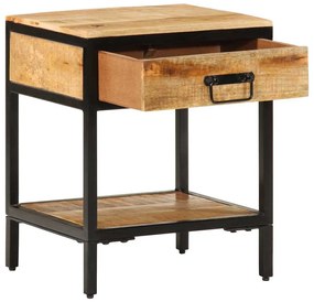 vidaXL Κομοδίνο με συρτάρι Καφέ 40 x 35 x 50 εκ. Μασίφ ξύλο μάνγκο