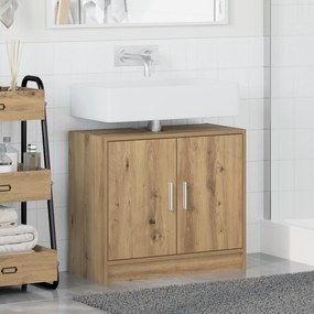 vidaXL ντουλάπι νιπτήρα  ξύλο δρυός 63x29x55 εκ. επεξεργασμένο ξύλο
