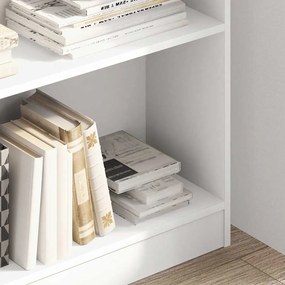 vidaXL Βιβλιοθήκη Λευκή 80x24x109 εκ. από Επεξεργασμένο Ξύλο