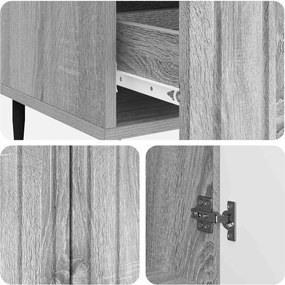 vidaXL Πλαϊνό γραφείο Γκρι Sonoma 66 x 34,5 x 97 εκ.