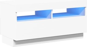 vidaXL Έπιπλο Τηλεόρασης με LED Λευκό 80 x 35 x 40 εκ.