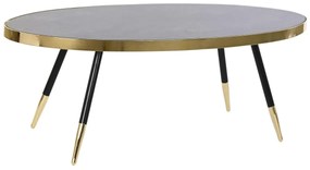 Τραπεζάκι Καφέ DKD Home Decor Μαύρο Χρυσό Κρυστάλλινο Χάλυβας 110 x 50 x 41,5 cm