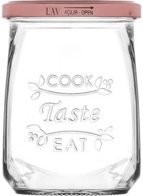 Βάζο 550ml με Μεταλλικό Καπάκι TASTY - LAV