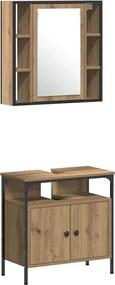 vidaXL Σετ Επίπλων Μπάνιου 4 pcs Artisan Oak Επεξεργασμένο ξύλο