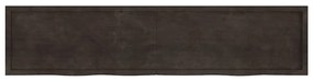 vidaXL Επιφάνεια Τραπεζιού Σκούρο Καφέ 220x50x(2-4)εκ Επεξ. Μασίφ Δρυς