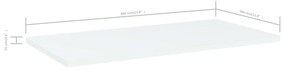 vidaXL Ράφια Βιβλιοθήκης 4 τεμ. Λευκά 60x30x1,5 εκ. από Μοριοσανίδα