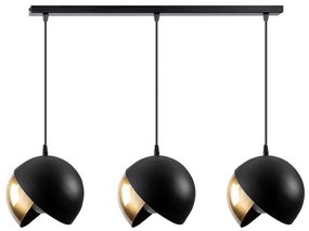 Φωτιστικό Οροφής Τρίφωτο 219 Fylliana Μαύρο - Χρυσό 60*20*80 εκ. 60x20x80 εκ.