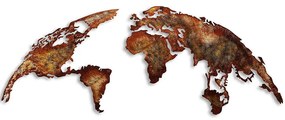 Διακοσμητικό Τοίχου World Map Medium 891TNL2433 150x59cm Copper Wallity Μέταλλο