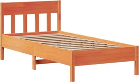 vidaXL Σκελετός Κρεβ. Χωρίς Στρώμα Καφέ Κεριού 75x190 εκ Μασίφ Πεύκο