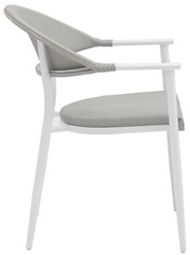 Τραπεζαρία Synergy-Pino σετ 3τεμ λευκό αλουμίνιο και plywood σε φυσικό χρώμα 80x80x74εκ 80x80x74 εκ.